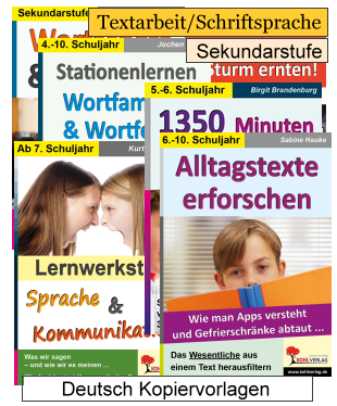 Deutsch Kopiervorlagen Textarbeit/Schriftsprache