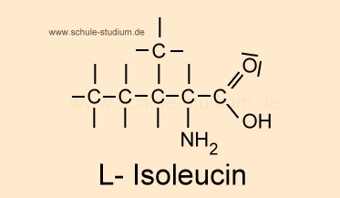 Essentielle Aminosäure - Strukturformel L-Isoleucin Ile