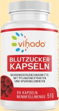 Blutzucker Kapseln mit Chrom - Nahrungsergänzungsmittel Blutzucker Kapseln