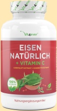 Pflanzliches Eisen aus Curryblatt mit Vitamin C aus der Acerola Kirche Natürliches pflanzliches Eisen- Nahrungsergänzungsmittel