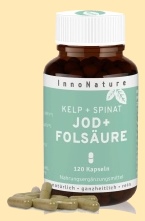 Bio Kelp - Nahrungsergänzungsmittel Natürliches Jod aus der Kelp Alge + Folsäure aus Spinat Extrakt