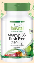 Vitamin B3 Flush Free 250mg Fairvital - Nahrungsergänzung Herz- und Kreislauf