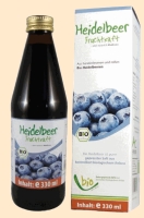 Heidelbeermuttersaft, reich an Antioxidantien Heidelbeer Direktsaft 100%, reich an Antioxidantien
