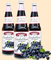 Heidelbeermuttersaft, reich an Antioxidantien Heidelbeer Direktsaft 100%, reich an Antioxidantien