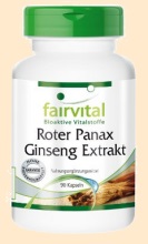 Roter Panax Ginseng Extrakt fairvital - Nahrungsergänzungsmittel