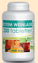Rote Weinlaub Tabletten Bio Atlantic Naturprodukte - Nahrungsergänzungsmittel