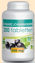 Schwarze Johannesbeere, 200 Tabletten Bio Atlantic. Nahrungsergänzungsmittel