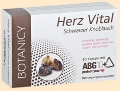 Herz Vital, Schwarzer Knoblauch Botanicy - Nahrungsergänzungsmittel