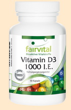 Vitamin D3 1000 i.E. Fairvital - Nahrungsergänzungsmittel