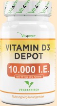 Vitamin D3 Depot 10.000 i.E. Nahrungsergänzung Vit4ever - Nahrungsergänzungsmittel