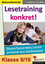 Lesetraining konkret ! 9.-10. Schuljahr Deutsch Kopiervorlagen vom Kohl Verlag- Deutsch Unterrichtsmaterialien für einen guten und abwechslungsreichen Deutschunterricht