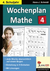 Mathe Kopiervorlagen mit Lösungen - Mathe Wochenplan, 5. Schuljahr