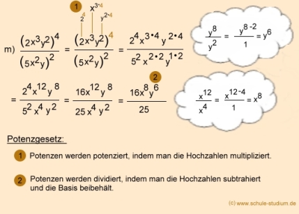 Potenzgesetze anwenden. Rechnen mit Potenzen