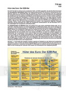 Der EZB Rat. Hüter des Euro Schaubilder Wirtschaft und Politik