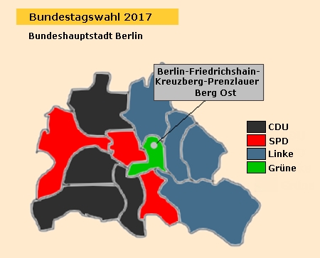 Thüringen, Bundestagswahl 2017 Bundestagswahl 2017. Wahlbezirke Berlin