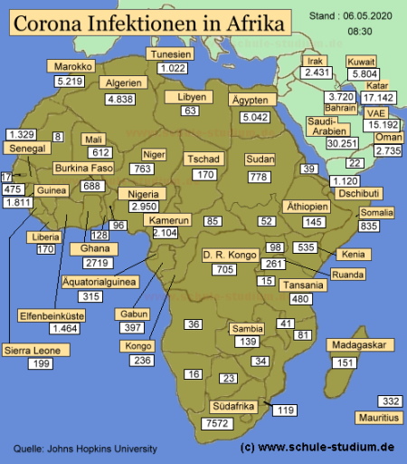 Corona Infektionen Afrika Corona Infektionen in Afrika