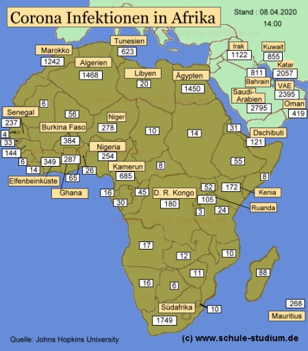 Corona Infektionen Afrika Corona Infektionen in Afrika