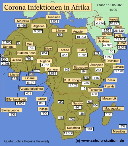 Corona Infektionen Afrika Corona Infektionen in Afrika