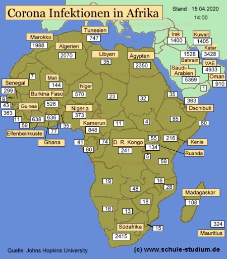 Corona Infektionen Afrika Corona Infektionen in Afrika